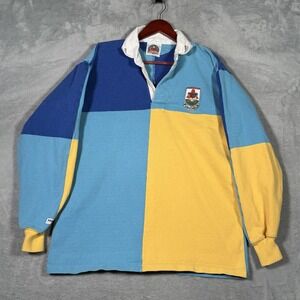 Barbarian Rugby Shirt Mens XL Bermuda Crest Colorblock Heavyweight Cotton
